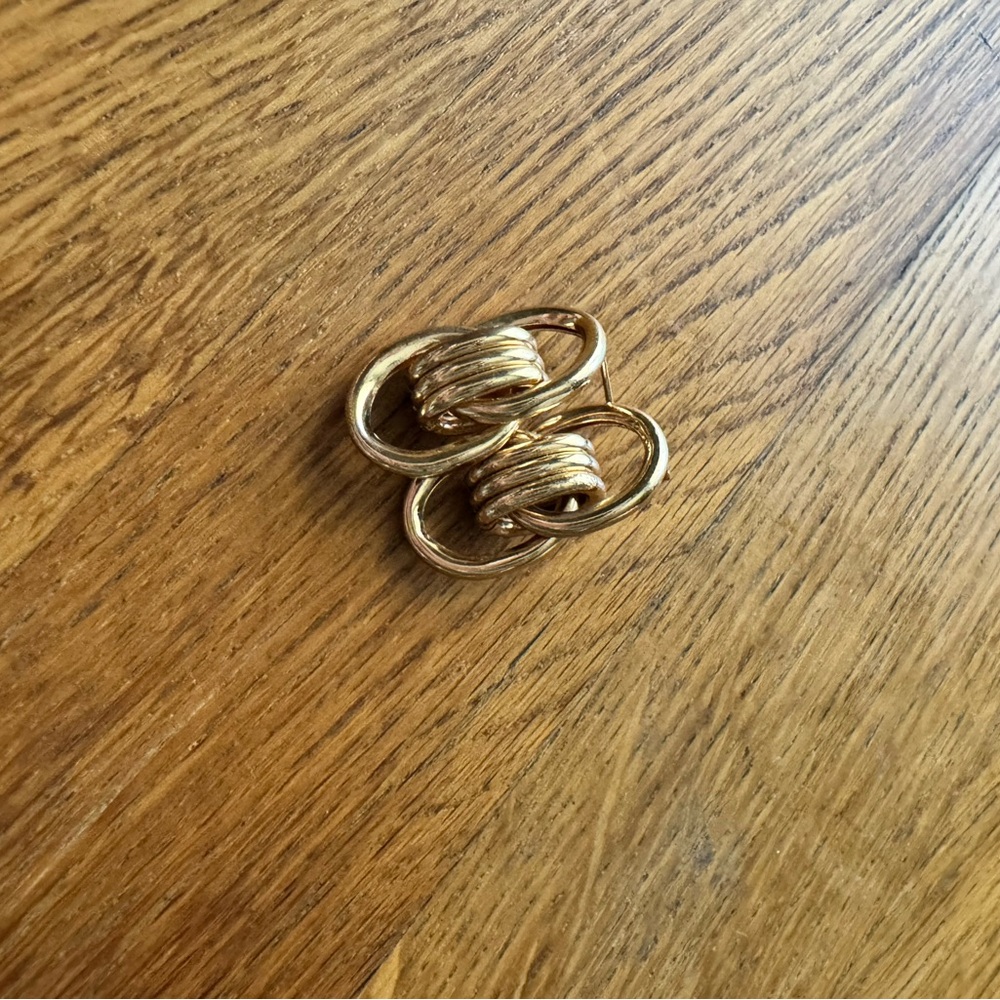 Gold-Tone Interlocking Earrings